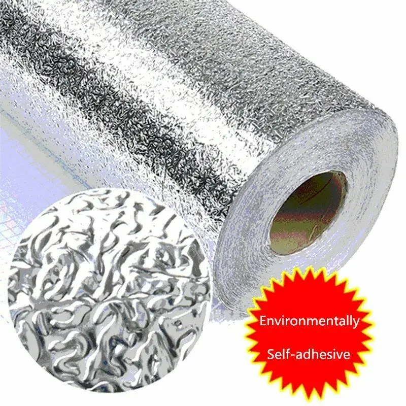 Multifunctional Kitchen Wall Stickers Aluminum Foil Waterproof Removable Self Adhesive Oil Proof Sticker Cabinet Stove Wallpaper | Дом и сад