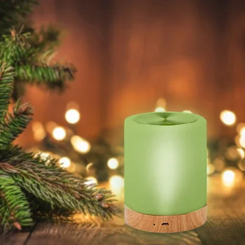 

Wood Grain Base Colorful Night Light 7 Kinds Colors Portable USB Rechargeable Bedroom Decorative Lamp 3 Mode Dimmable Lamps