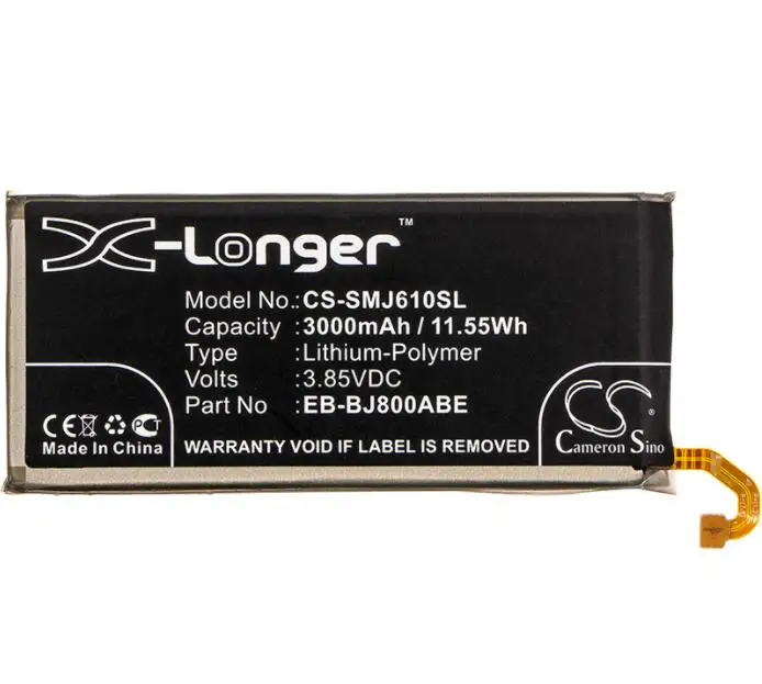 Batteria Cameron Sino 3000Mah Per Samsung Galaxy A6 2018 A6 2018 Lte J6 2018 J6 2018 Duos J6 2018 Duos Td-Lte On6 2018 Duos