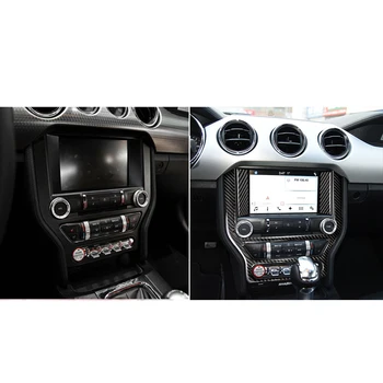 

Replacement For Mustang 2015-2017 Car CD Player Panel Cover Trim Carbon Fiber Decorations Set