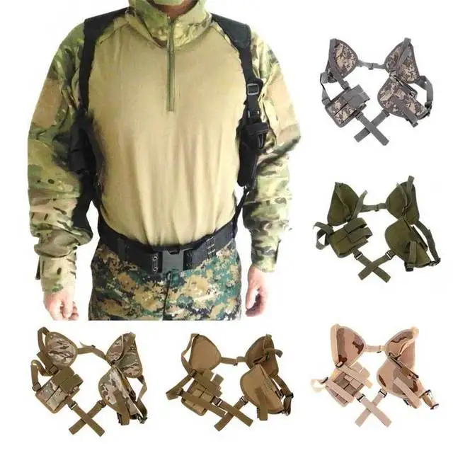 Left Right Hand Military Tactical Nylon Gun Holster Universal Pistol Gun Carry Pouch Concealed Shoulder Holster Glock 17 Gun