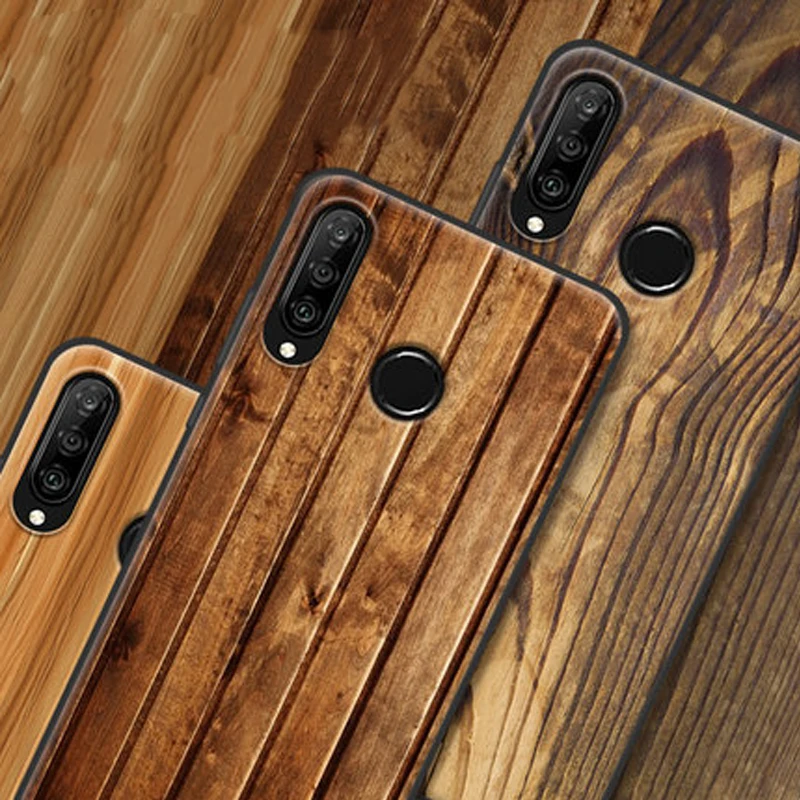 Для huawei P30 Lite деревянный каменный узор чехол для телефона P30Lite Мягкая силиконовая задняя крышка для huawei P 30 Lite Чехлы p 30