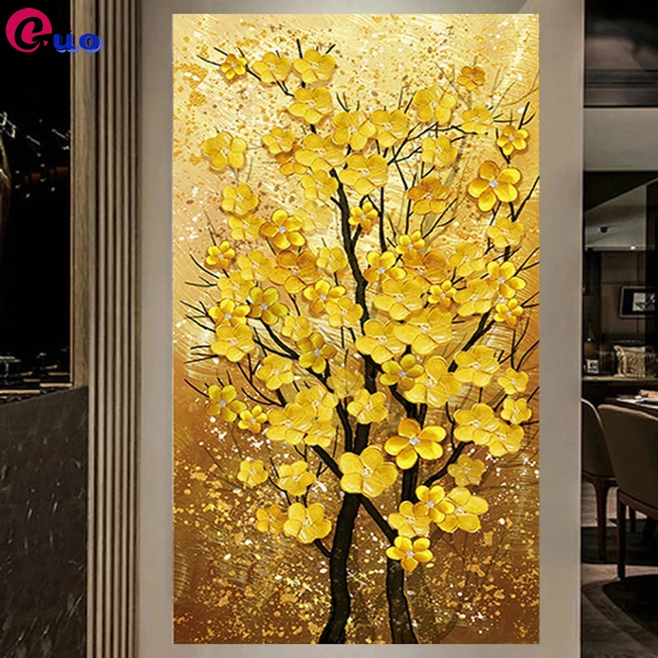 large diy diamond painting Chinese vertical version money tree cross stitch crystal mosaic Full embroidery | Дом и сад
