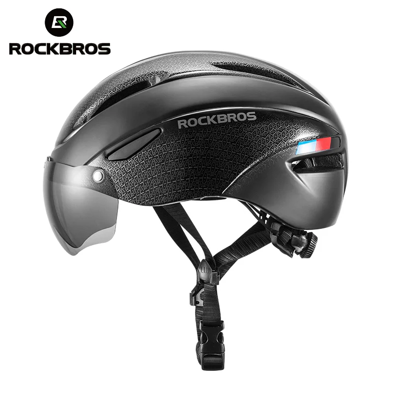 

ROCKBROS Bicycle Helmet EPS Integrally-molded Breathable Ultralight With Goggle Lens MTB Road Bike Safety Bike Equipment 57-62CM