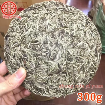 

300g Chinese Fujian Old Fuding White Tea Cake Natural Organic White Tea Silver Needle Bai Hao Yin Zhen Tea Fuding White Tea+Free