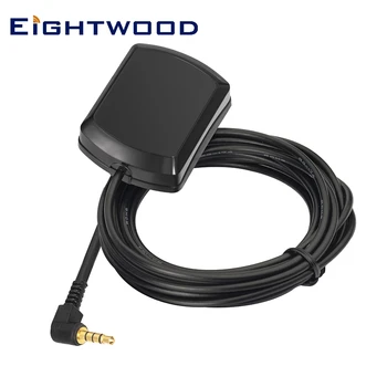 

Eightwood Car GPS Antenna Digital Radio Receiver 3.5mm Plug Male Right Angle Aerial 3m Cable for AUKEY Papago Dash Cams Camera