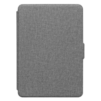 

Cloth Texture Smart Case for Kindle Paperwhite 10Th 2019 PU Leather Case Hard Cover Gray