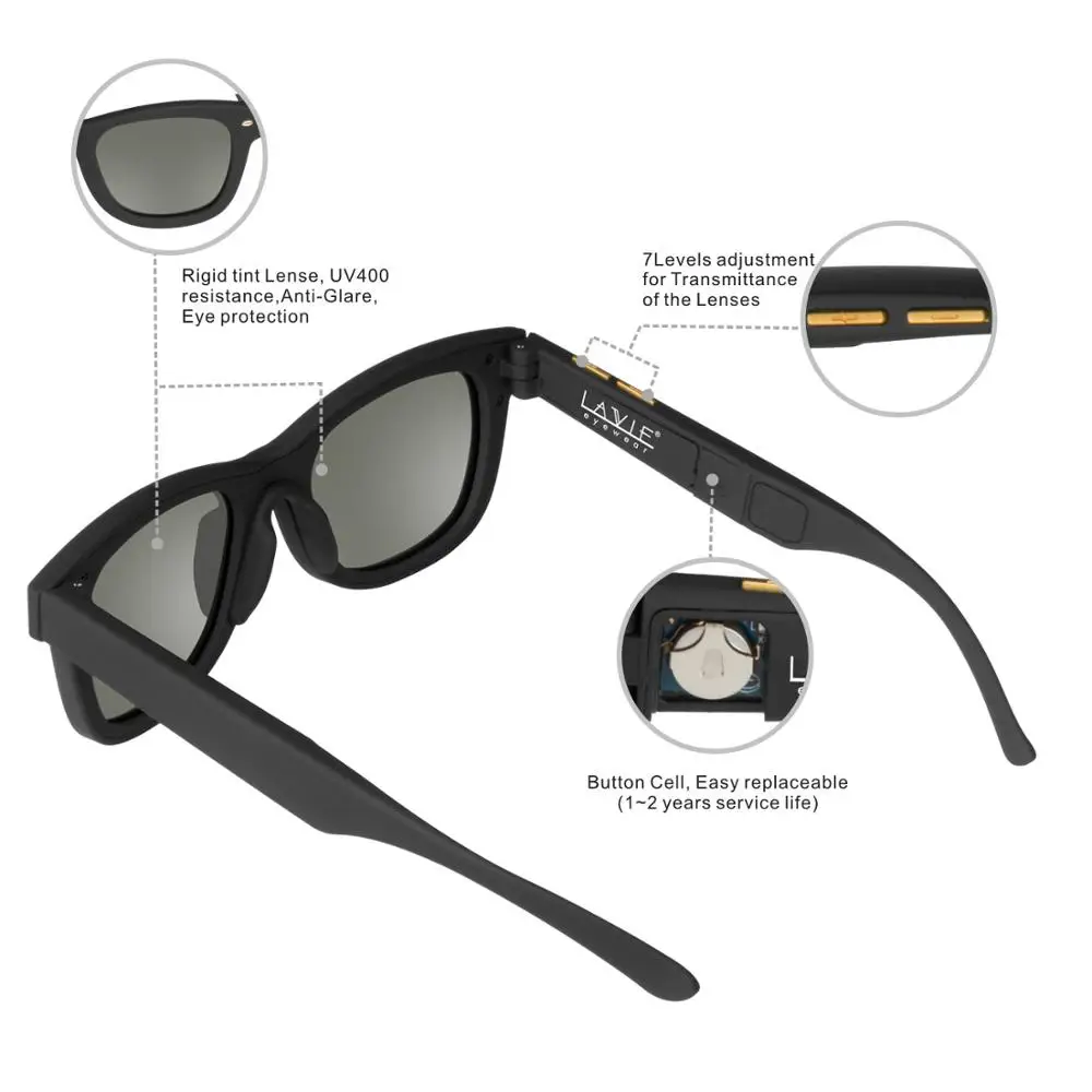 La Vie дизайн жидкокристаллические солнцезащитные очки Авто Регулируемая яркость ЖК поляризованные линзы солнцезащитные очки винтажная оправа
