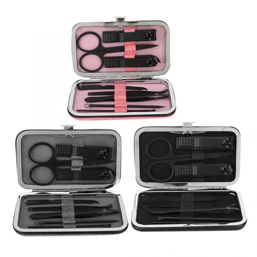 Acrylic Nail Kit 8pcs Stainless Steel Manicure Tool Set Nail Clippers Nail File Pimple Removal Needle Kit Acrylic Nail Kit