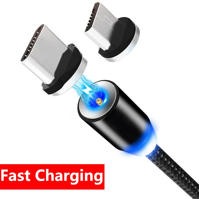2 м телефонный кабель USB шнур Магнитный Быстрая зарядка usb type C магнитное зарядное