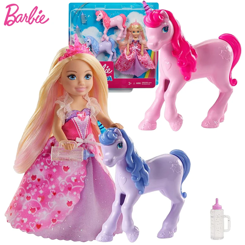 Original Barbie Doll Dreamtopia Chelsea Toys for Girls Children Gift Bonecas Beautiful Princess Baby Toys Unicorns Accessories