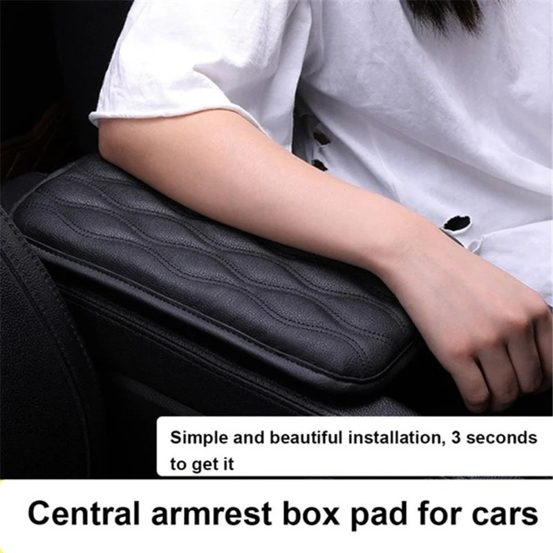 1PC Leahter Soft Comfort Car Armrest Box Pad Mat Cushion Center Console Storage Box Cover