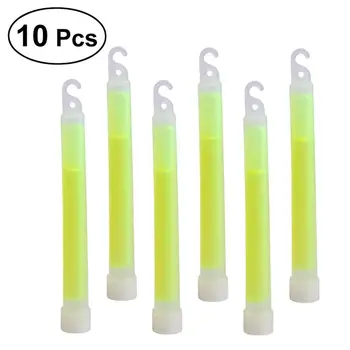 

10PCS 6-INCH Industrial Grade Glow Sticks Ultra Bright Emergency Light Sticks - Green/Yellow