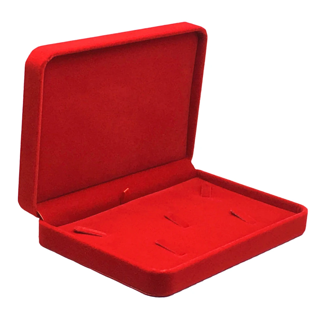 Red Blue Black Jewelry Box Organizer Necklace Bracelets Display Storage Case Containers