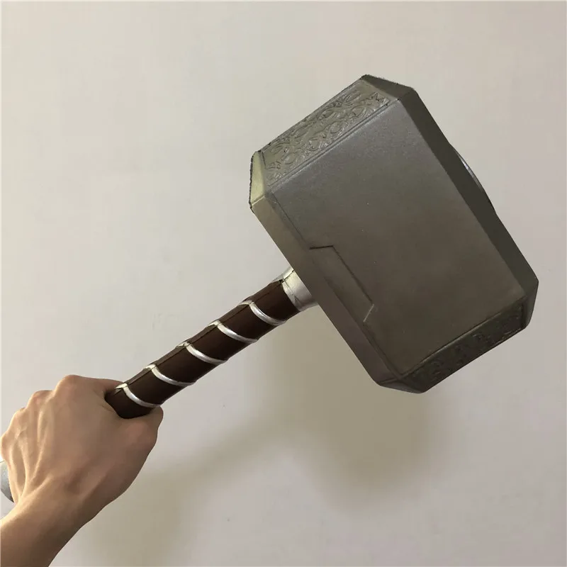 PU Material Thor Thunder Hammer Figure 1:1 Weapons Model Thor's Hammer Cosplay Kids Gift Movie Role Playing Toy 44cm