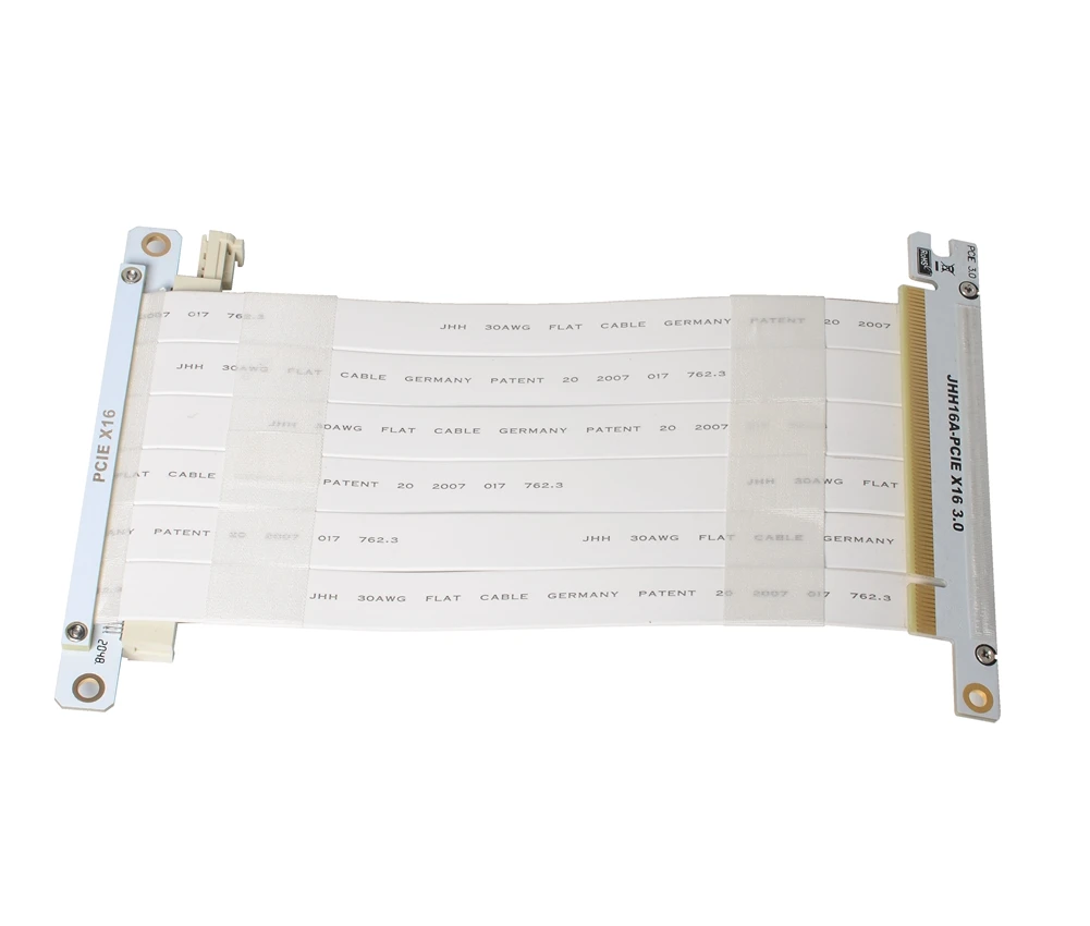 Fio Flexível do Conector do Itx do Cartão de Riser do Gpu dos Cabos de Extensão Pcie 3.0x16 do Branco Preto da Placa Gráfica Reversa Dobro a X16 Cabos de computador e conectores - Imagem 5