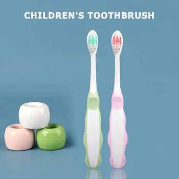 

2pcs Practical Soft-bristled Kids Toothbrush Multi-functional Convenient Teeth Cleaning Brush Safety Daily Oral Care