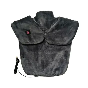 

Christmas Winter Outdoor Usb Vibration Massage Hot Compress Shoulder Concise Scarf Mobile Power Electric Fur Scarf