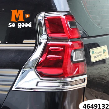 

2018 Car Tail Light Cover Sticker Trim Cover Car Exterior Styling Accessories ABS Chrome for Toyota Prado Chromium Styling