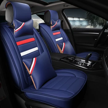 

WLMWL Universal Leather Car seat cover for Tesla Model S 2014 2015 2016 2017 2017 All car model seat heater Lada Grant