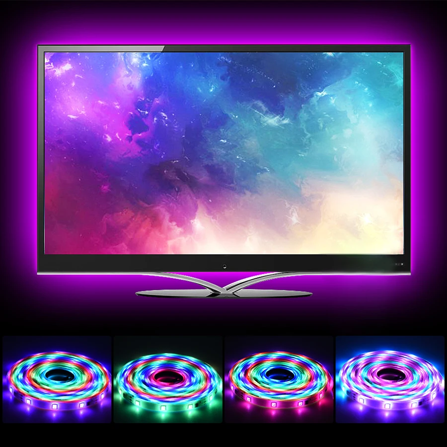 Светодиодная лента 2811 IC RGB 5050 светодиодный гибкий свет 300 режим 12 В умная лента HD tv Настольный экран подсветка смещение света