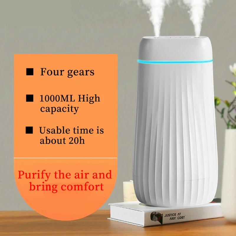 

Air Humidifier USB Electric Aroma Diffuser Essential Oil Aromatherapy Cool Mist Maker With LED Use For Home 1000ML