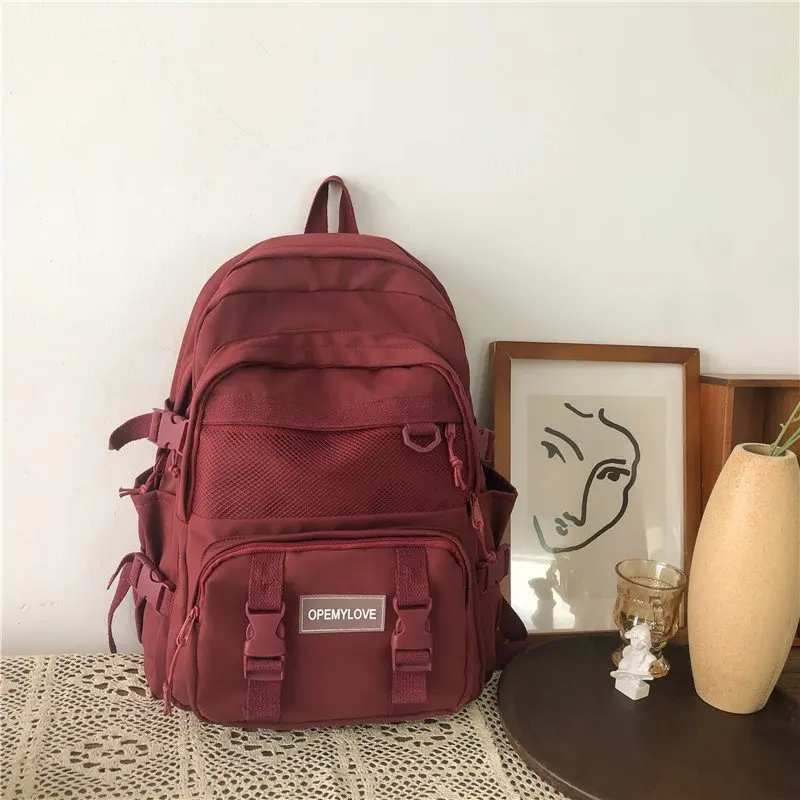 Fashion Women Backpacks New Brand Nylon Waterproof Fabric Rucksack for Teen Girls School Bag Students Bookbag Travel Mochila Big 