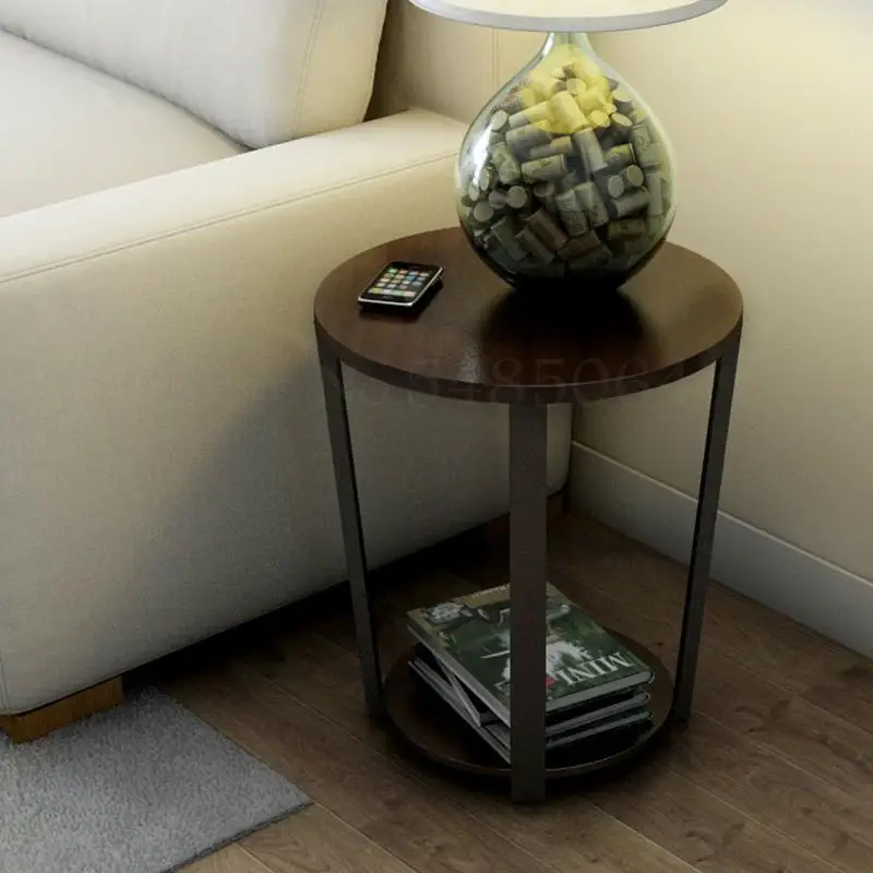 Simple Modern Side Table Living Room Tempered Glass Coffee Small Apartment Sofa Corner Mini Cabinet Economy |