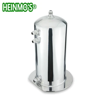 

2.5L Breather Oil Catch Tank Universal Car Engine Reservoir Oil Catch Can Gasoline Fuel Tank Aluminum Polished Alloy AN6 AN8