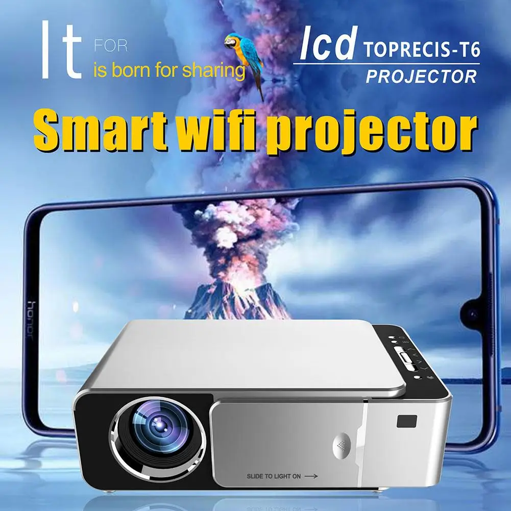 T6 3500 Lumens Full HD LED Projector 4K 3D 1080P Home Cinema Beamer Android 9.0 WIFI Same Screen Version Video Projector