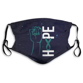 

Ovarian Cancer Awareness Flag Active Carbon Filter Mask with PM2.5 Filters 5 Layers of Protection for Men and Women