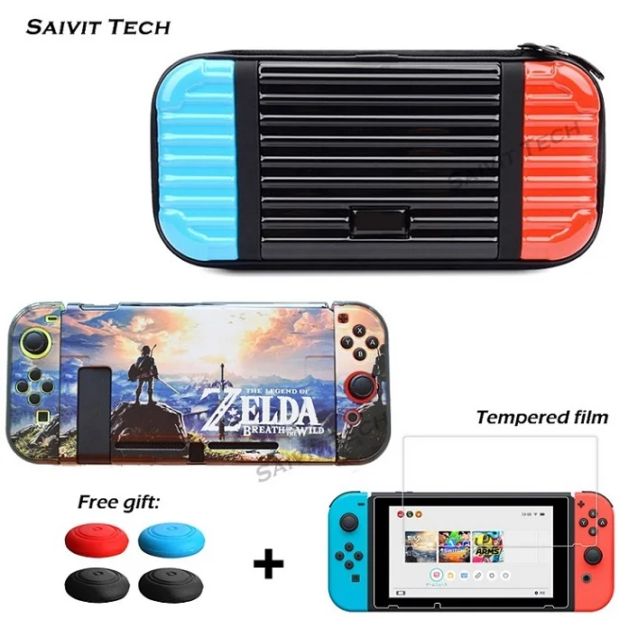 I Жесткий чехол для nintendo switch из поликарбоната, сумка для переноски и защитная пленка для экрана, цветная оболочка для nintendo Switch - Цвет: I