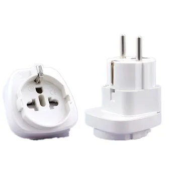 

Black Full Copper 10A 220V embedded plug-in connector EU to korea travel plug adaptor for Switzerland Italy Brazil