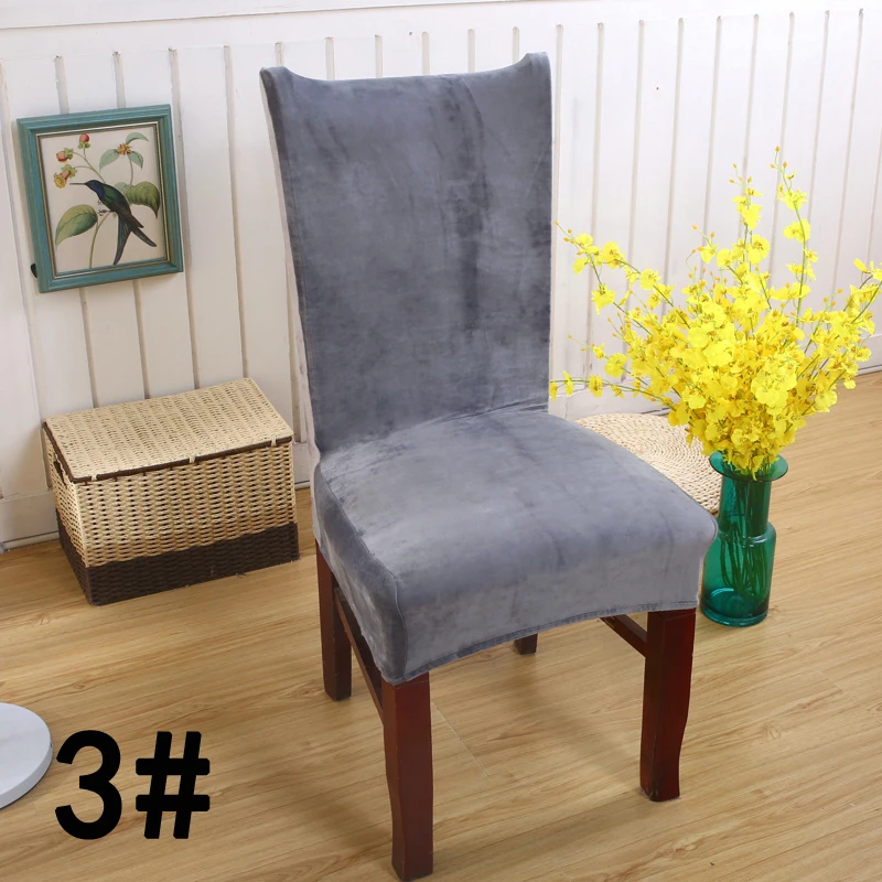 Съемный эластичный Лисий ворс Slipcover короткий офисный обеденный стул крышка Горячая