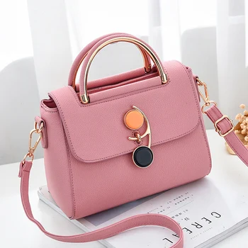 

Women's Bags 2020 New Trend Luxury Retro PU Leather Solid Color Handbag Large Capacity Fashion Lady Shoulder Messenger Bag