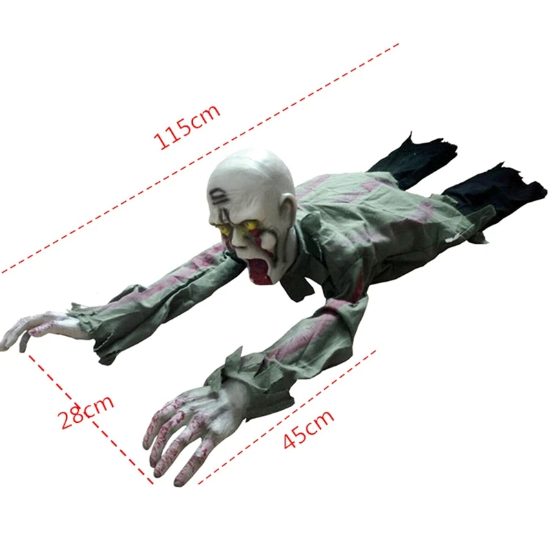 Halloween Crawling Zombie Prop Animated Horror Haunted House Party Floor Decor
