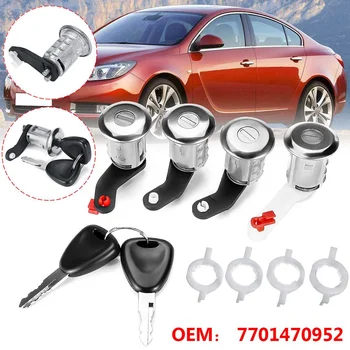 

A Set Car Door Lock Cylinders Barrel For Renault Master 2 Mascott Opel Movano 2 Nissan Interstar 1998-2008 7701470952 256524