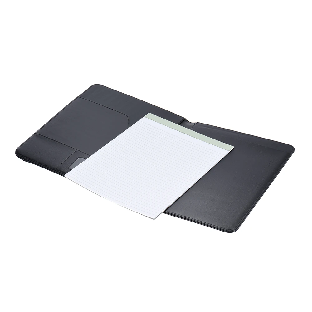 A4 PU 폴더 가방 가죽 다기능 비즈니스 포트폴리오 Padfolio 폴더 문서 케이스 주최자 명함 홀더