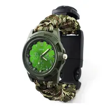 Практичные часы для альпинизма, кемпинга, побега, креативные часы для выживания, часы для кемпинга, веревки, компас, спасательные часы