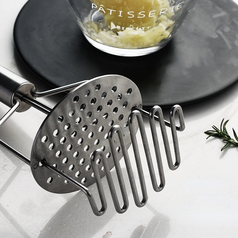 Stainless Steel Manual Potato Masher Food Ricer Juice Maker Fruit Pusher  Double-deck Fruits Sweet Mash Hydraulic Kitchen Gadgets - Fruit & Vegetable  Tools - AliExpress