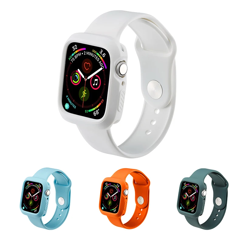 Силиконовый ремешок для Apple Watch 5 4 44 мм 40 цветной iWatch браслет серии 5/4 серия твердый