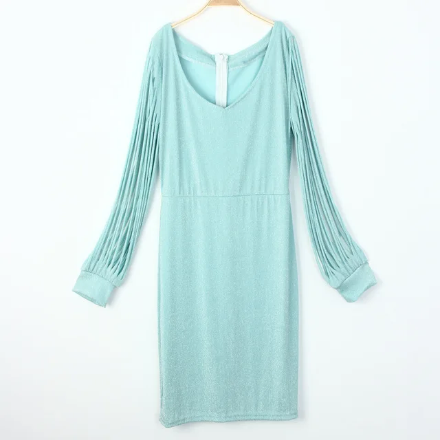 Fashion-Women-s-Solid-Color-Sequins-V-neck-Simple-Nightclub-Stitching-Shiny-Round-Neck-Sheath-Summer.jpg_640x640 (1)