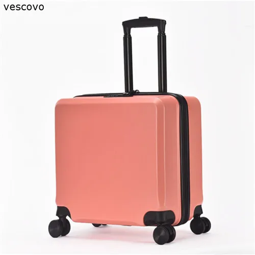 Vescovo 19 дюймов для переноски багажа на колёсиках, Спиннер для мужчин, Дорожный чемодан на колесиках, 19 дюймов для женщин, сумка на колесиках - Цвет: pink