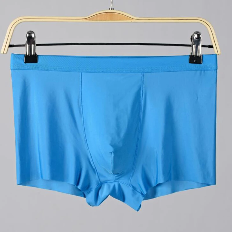 

Seamless Mens Ice Silk Underwear Boxer Briefs Shorts Bulge Pouch Underpants