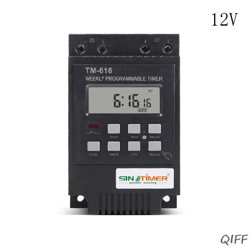 TM616W цифровой электронный таймер 110/12V 30A 17 установка программируемое реле