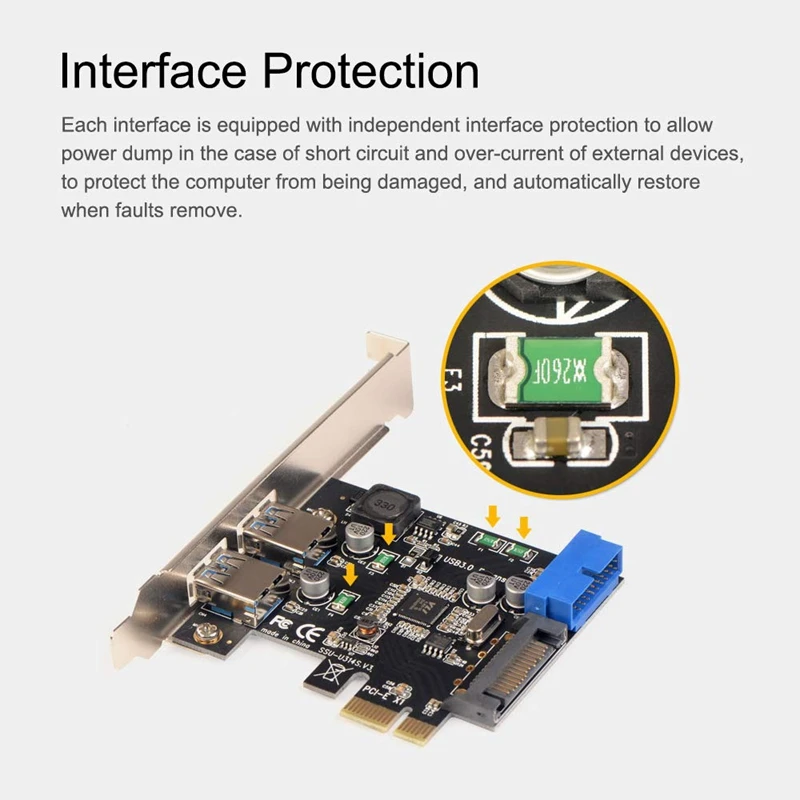 Pci E к Usb3.0 плата расширения Express адаптер конвертер карты передний интерфейс Модуль