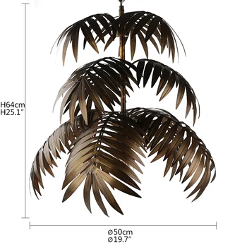 

Loft art deco coconut tree pendant light LED E27 modern creative hanging lamp for living room restaurant bedroom lobby hotel bar