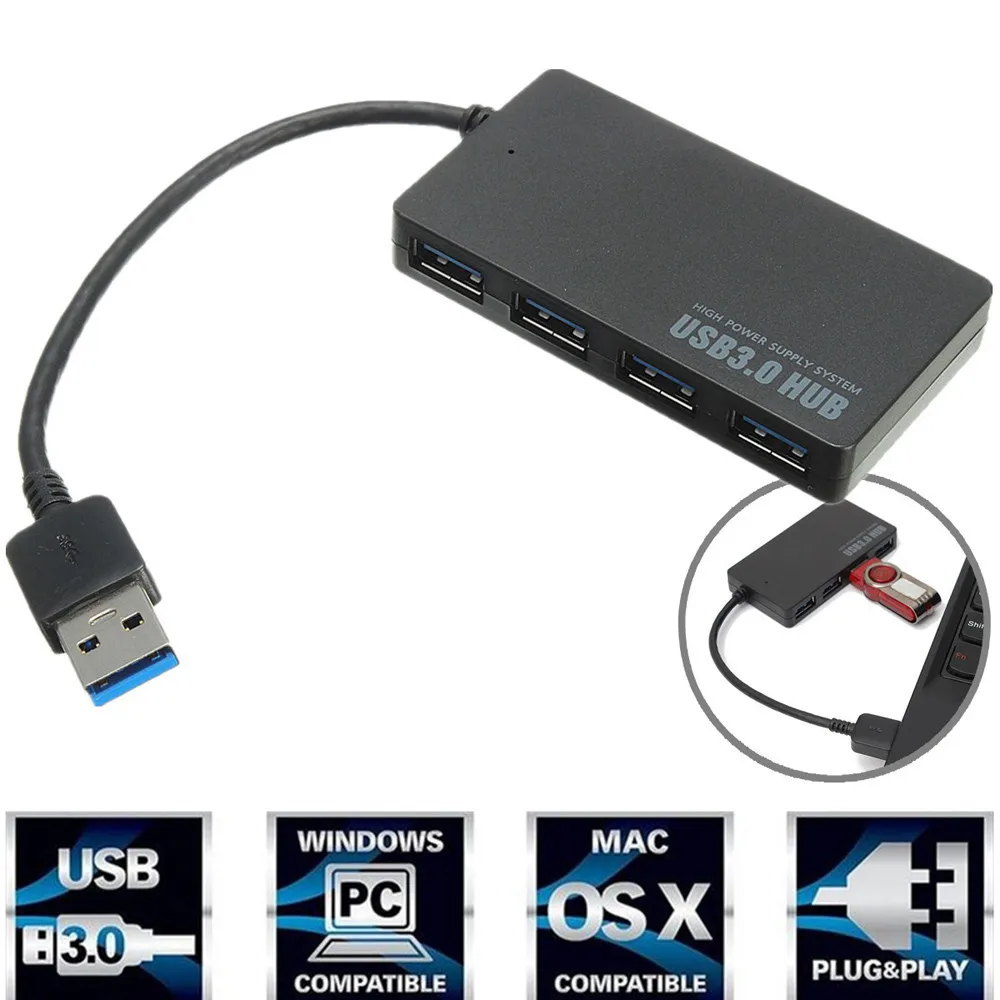 Ouhaobin usb 3,0 концентратор 4 порта USB 5 Гбит/с высокоскоростной USB разветвитель адаптер для ПК ноутбука для ноутбука