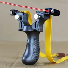 Reçine avlanma sapanı kırmızı lazer hedefleme lastik bant güçlü Sling Shot cep Shot açık çekim için balıkçılık mancınık(China)