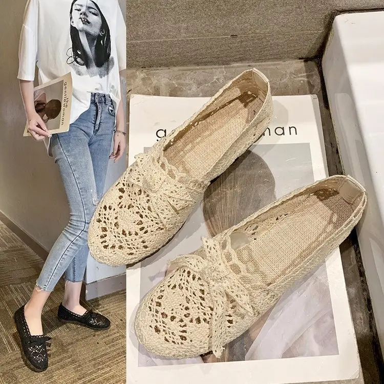 

2019 New Style Breathable Mesh Shoes Children Old Beijing Cloth Shoes Pregnant Women Soft-Sole Moccosins Flat Keel Thin Shoes